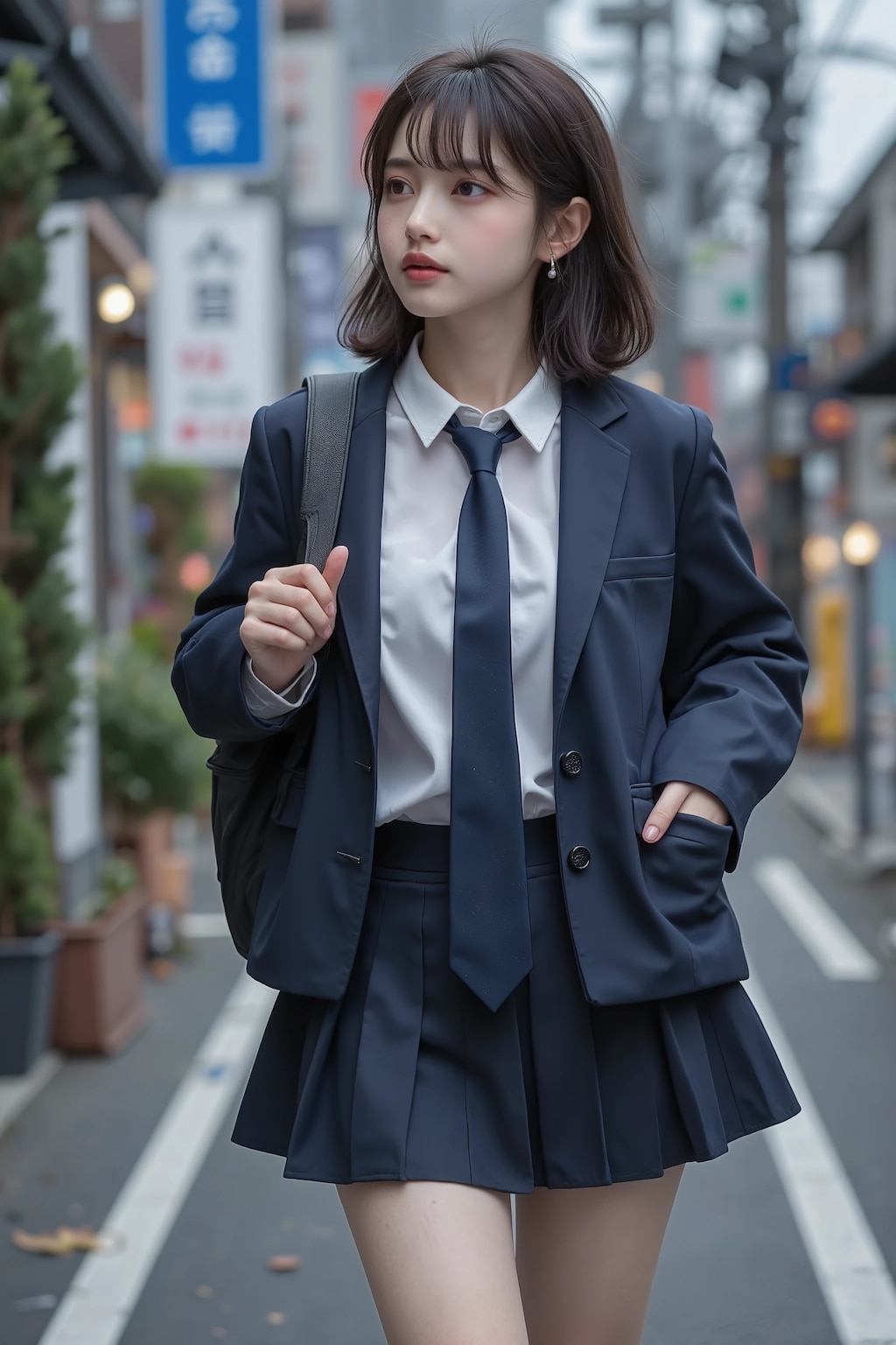 ブレザーの女子高生