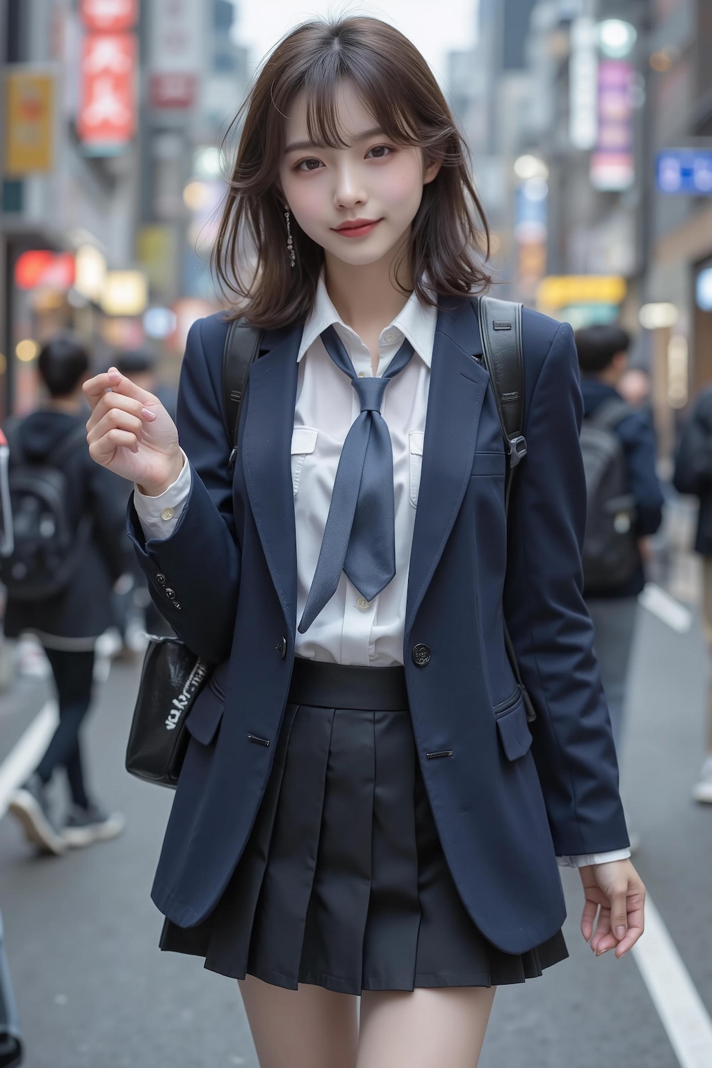 ブレザーの女子高生