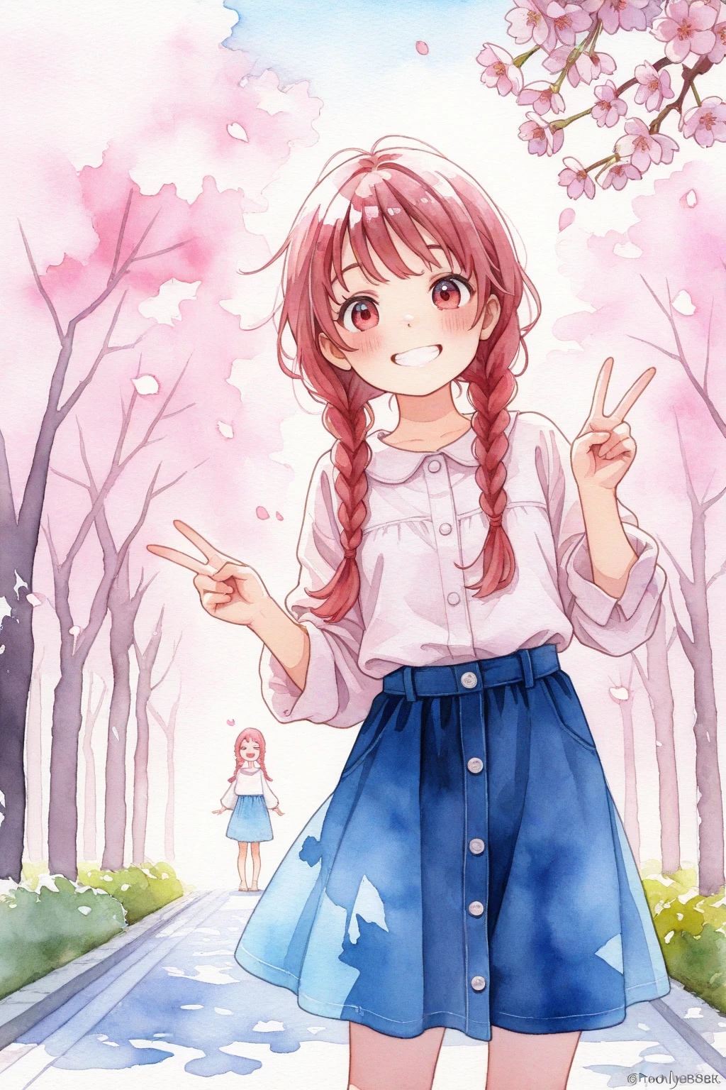 桜の園にて | の人気AIイラスト・グラビア