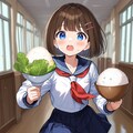 ひたすらご飯と言うデータを運ぶ赤髪ちゃんズ 2枚目
