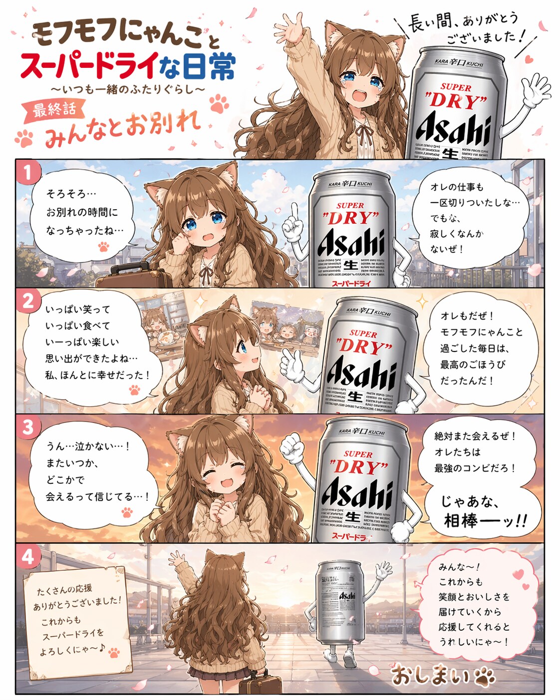 [最終話]小さな女の子とスーパードライな日常 4コマ漫画