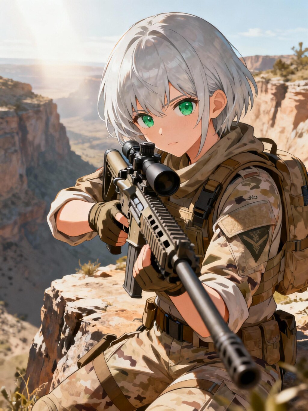 銀髪ちゃん、兵士になる