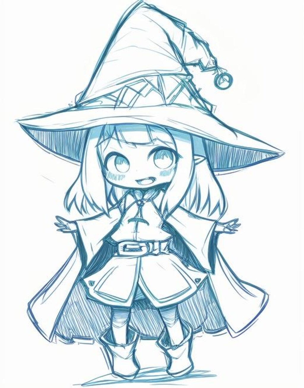 ラフ画風の魔女