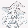 ラフ画風の魔女 2枚目
