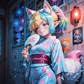 2枚）浴衣とうちわ 2枚目