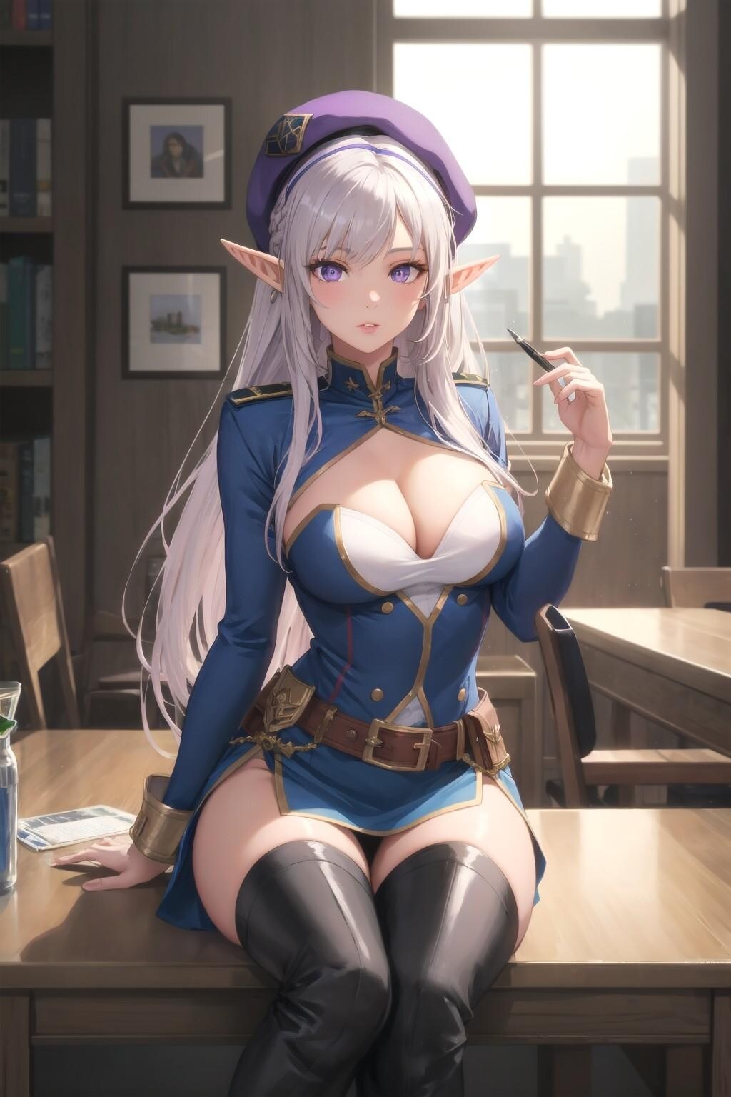 軍人エルフさん