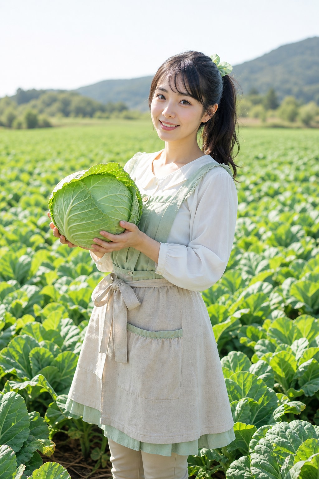 採れたてキャベツと、とっておきの笑顔。