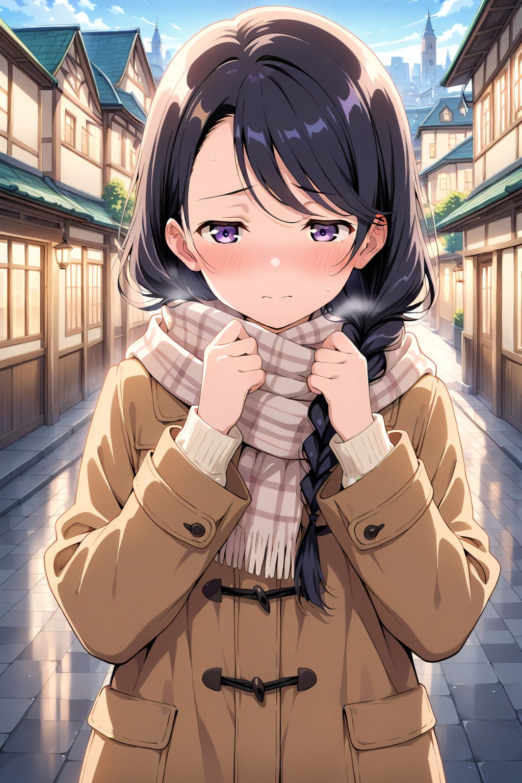 冬の街 15歳少女 | の人気AIイラスト・グラビア