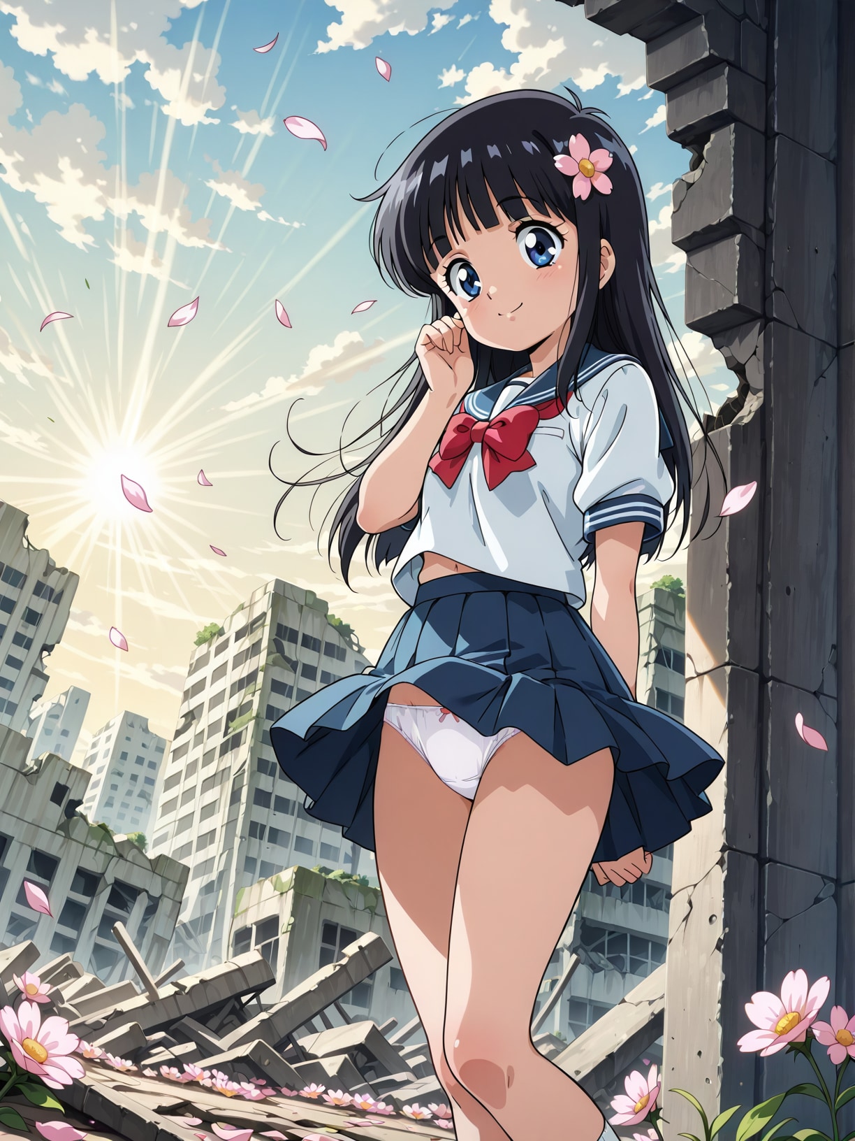 セーラー服の少女【パンチラ】