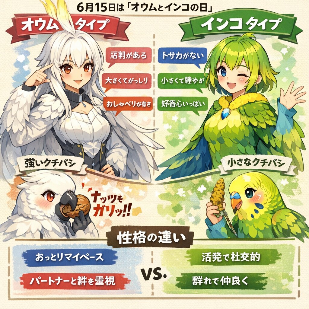 オウムとインコの日（6月15日 記念日）