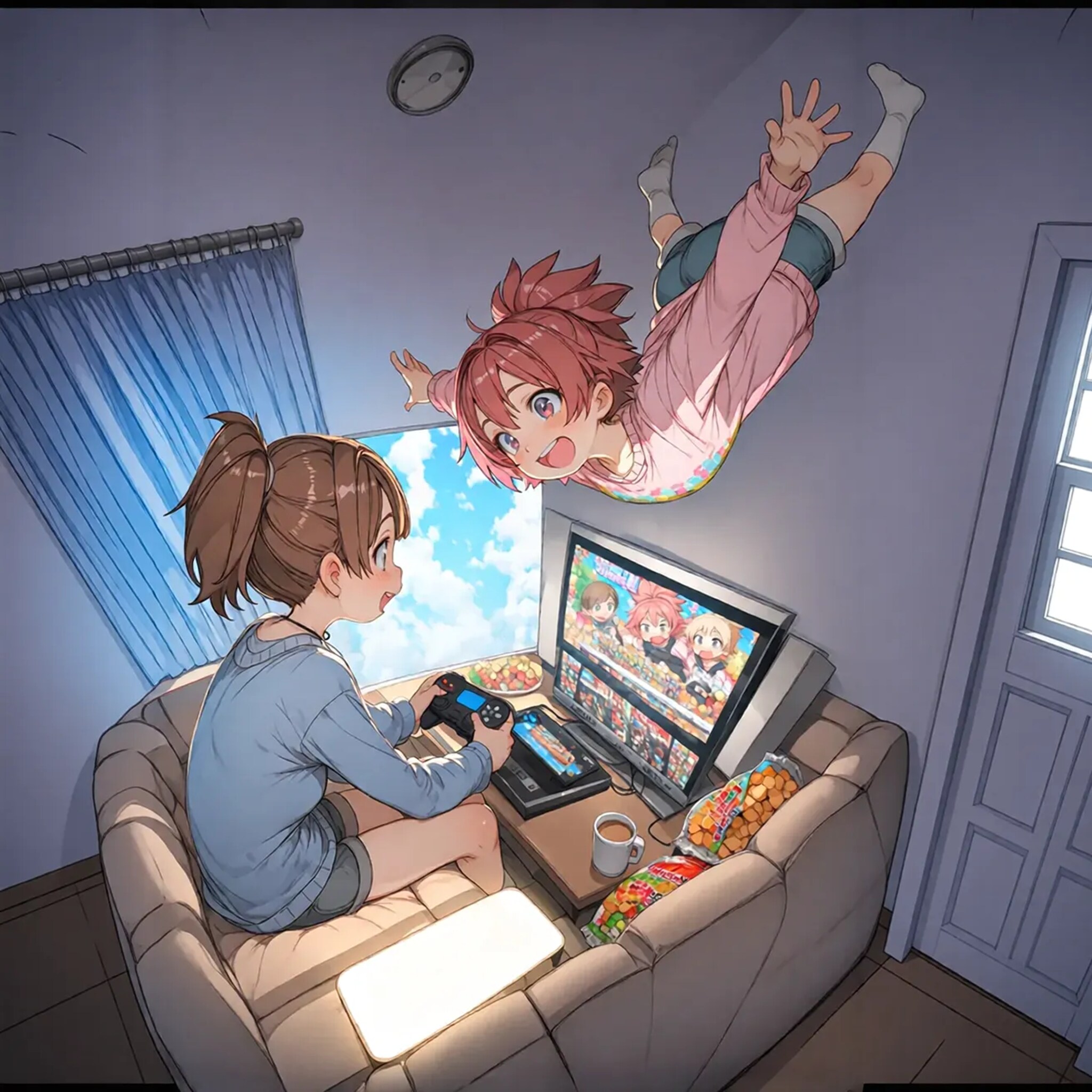 ゲームの中のあの子が現実世界にやって来た⁉︎ | の人気AIイラスト・グラビア