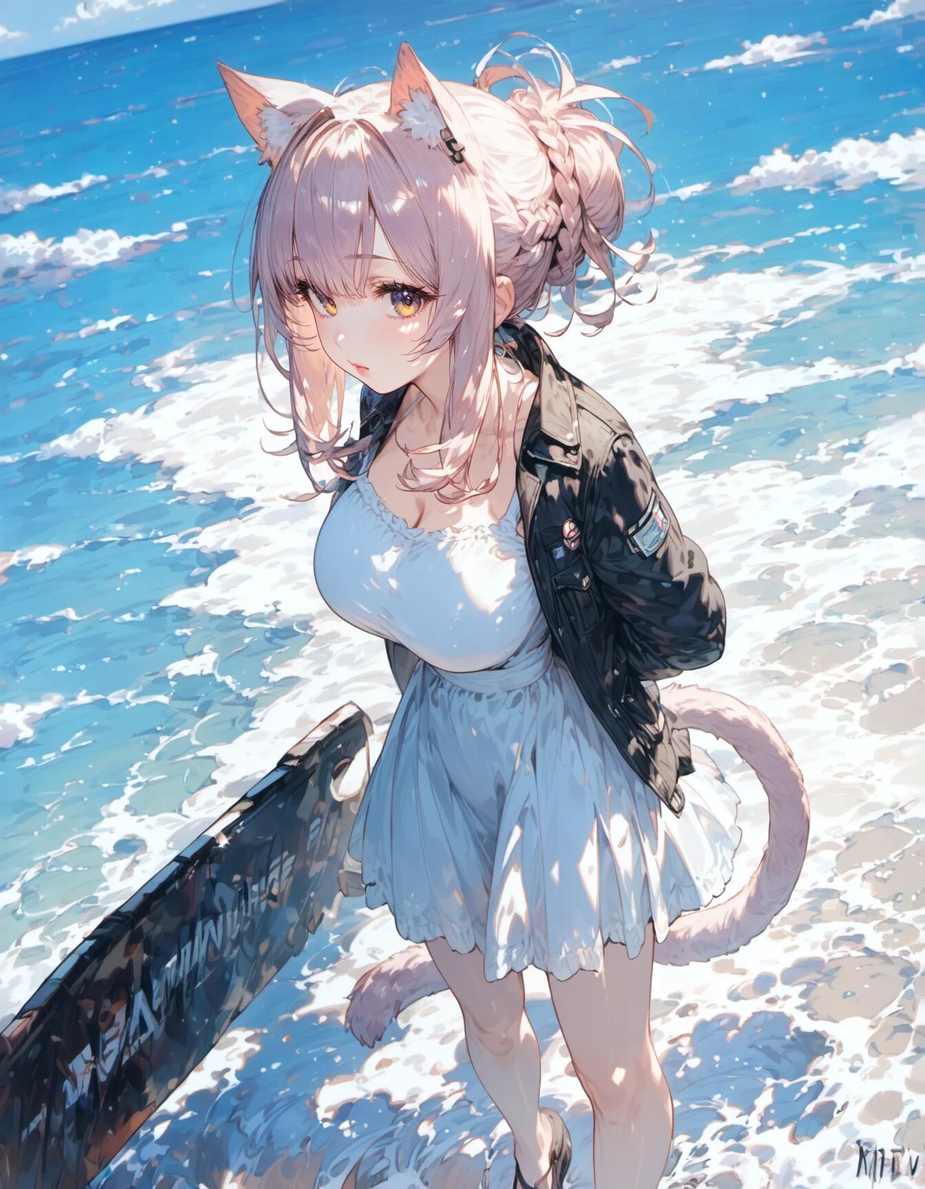 Foam, Wind, and Her Tail | の人気AIイラスト・グラビア