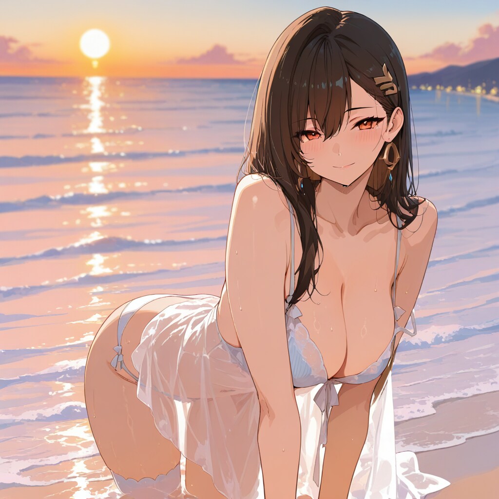 夕日、キレイだね