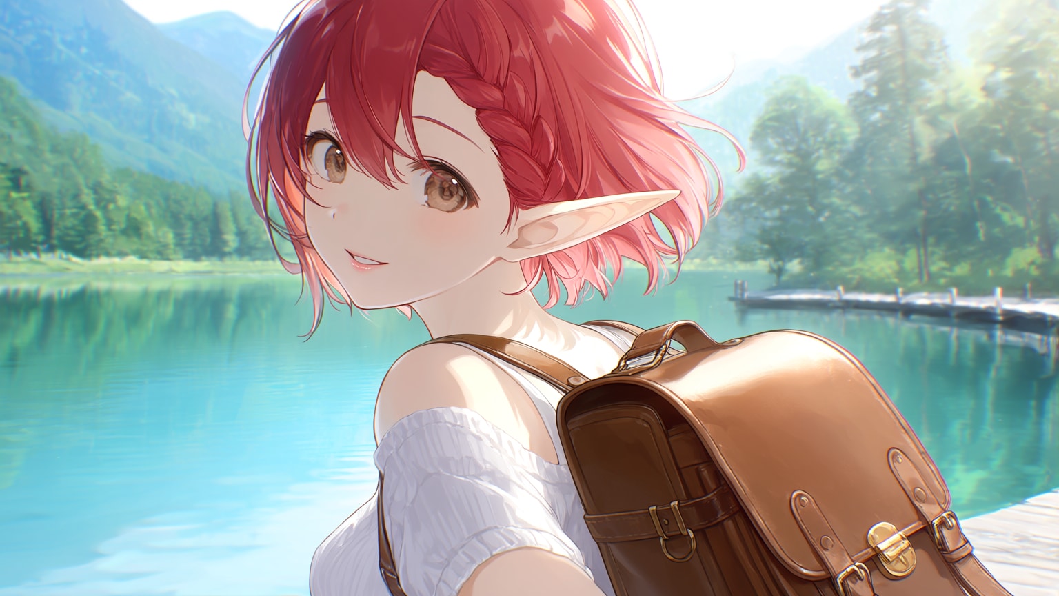 湖にかかる桟橋 | の人気AIイラスト・グラビア