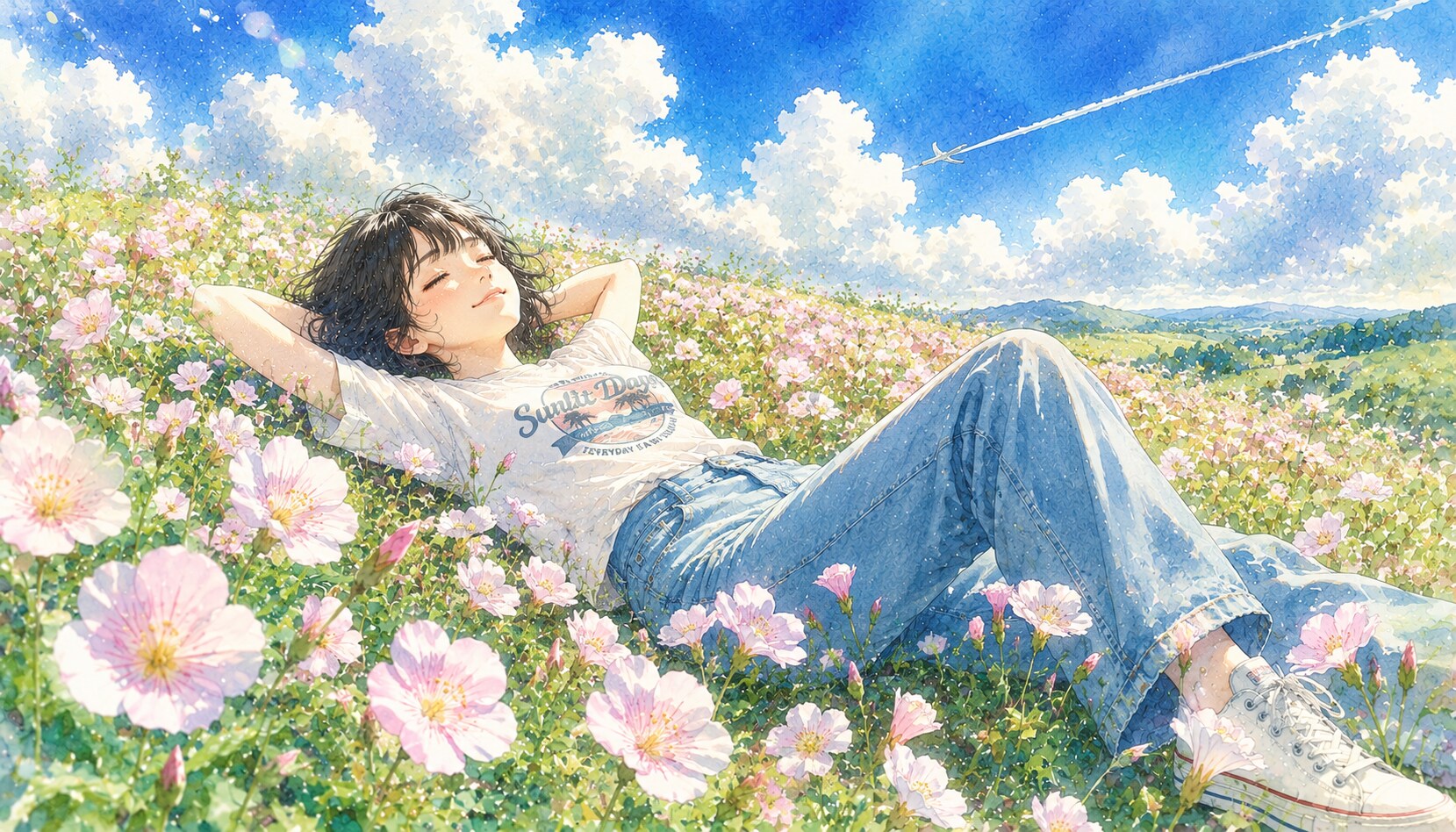 誕生花　0902 ヒルザキツキミソウ | の人気AIイラスト・グラビア