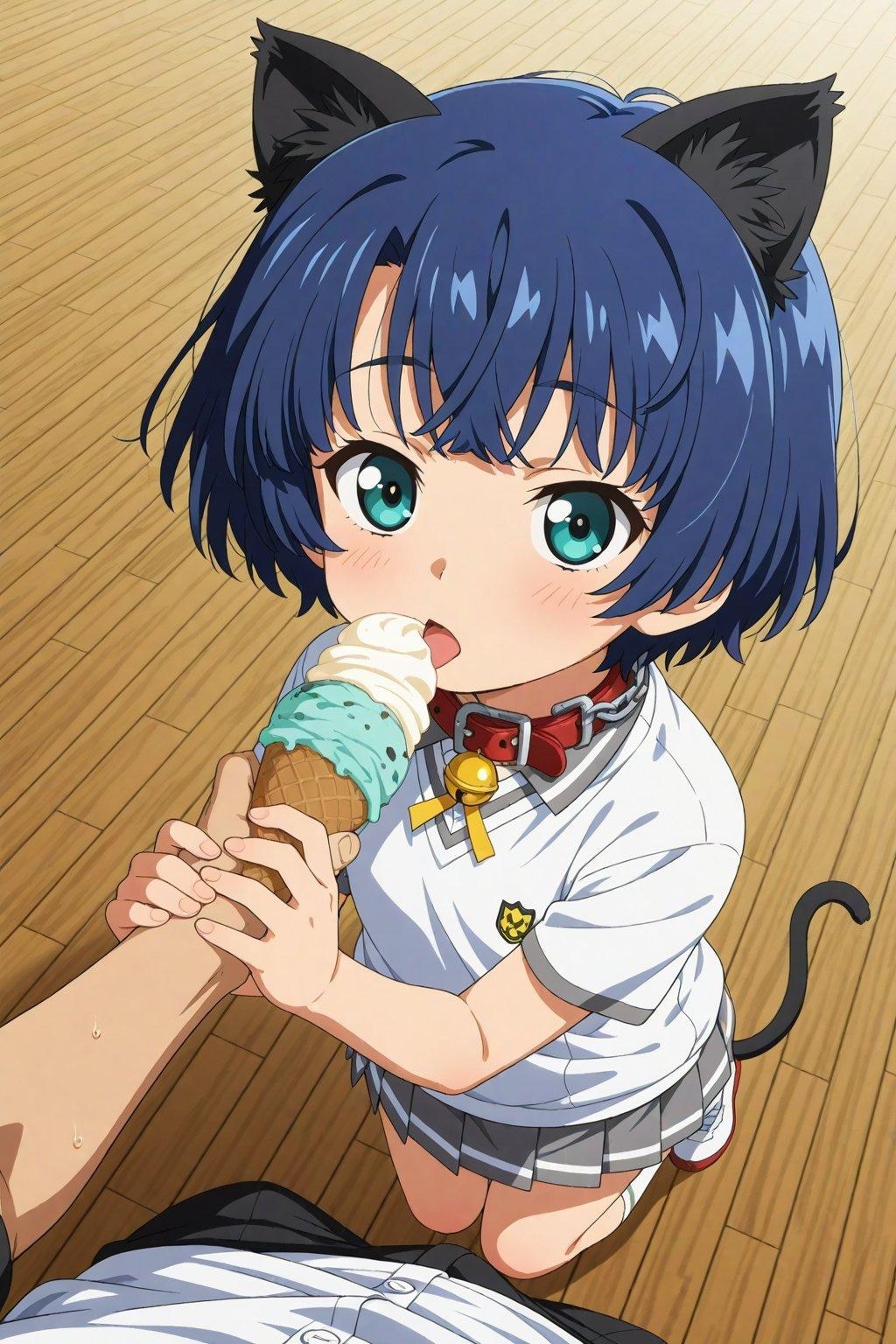 🍦猫耳柑菜さんにアイスを食べさせる(*´ω｀*)