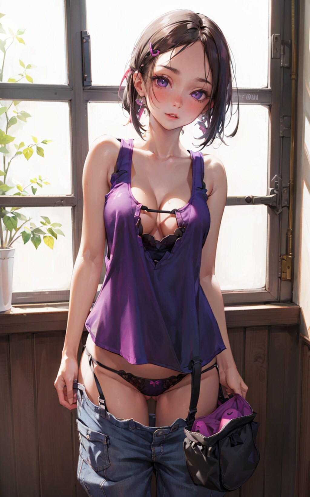 タンクトップ少女
