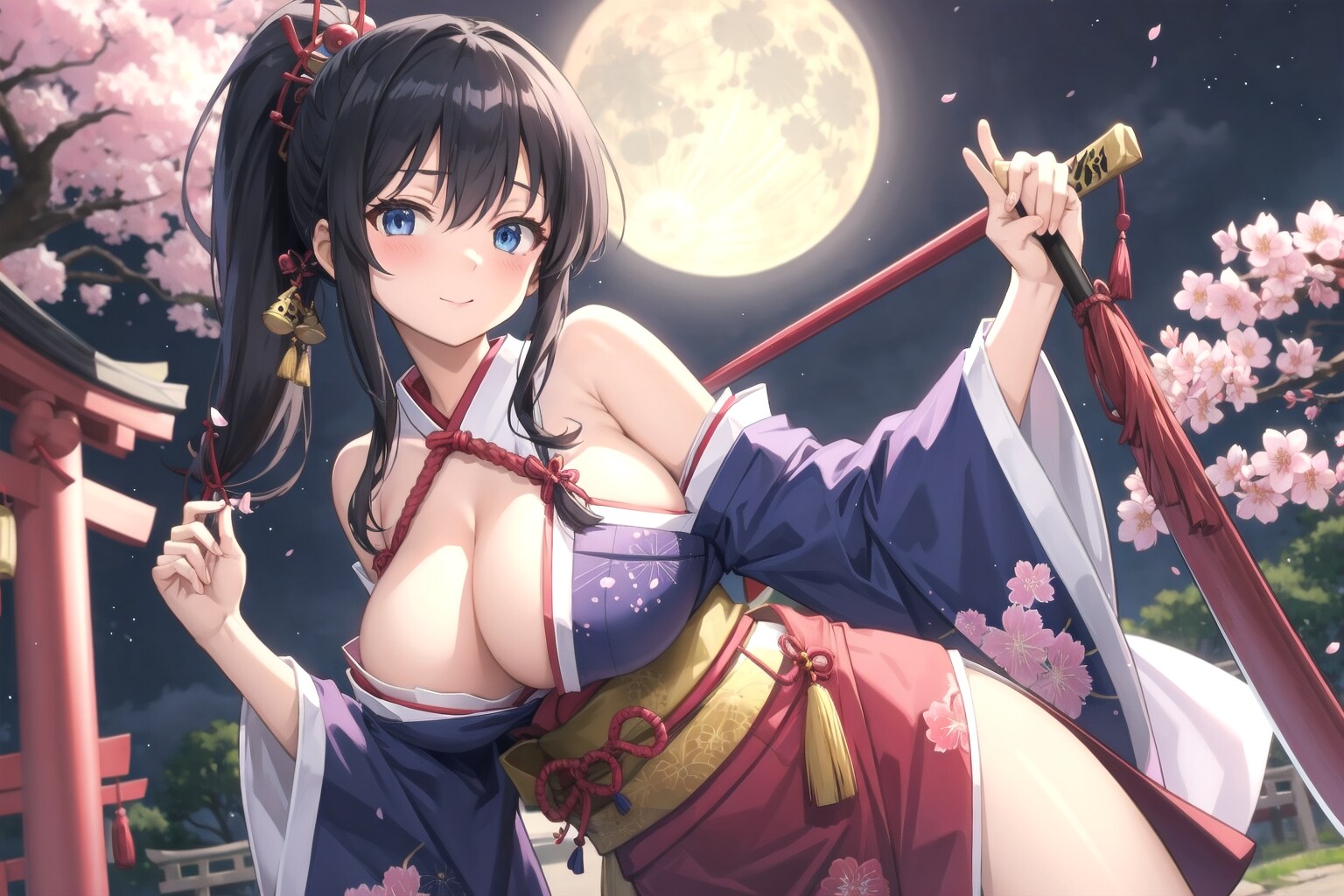 私と桜、どっちが綺麗？