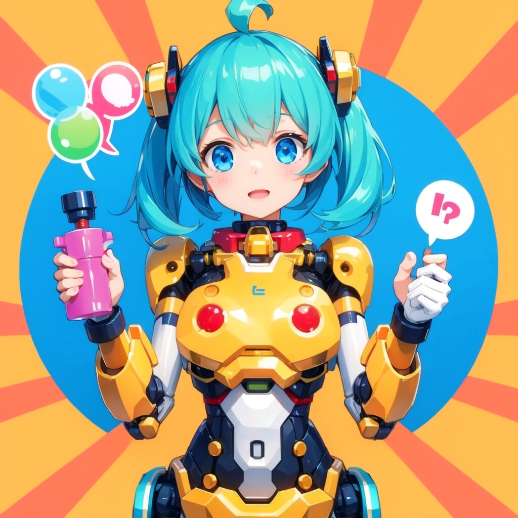 しゃぼん玉？を作るロボット娘