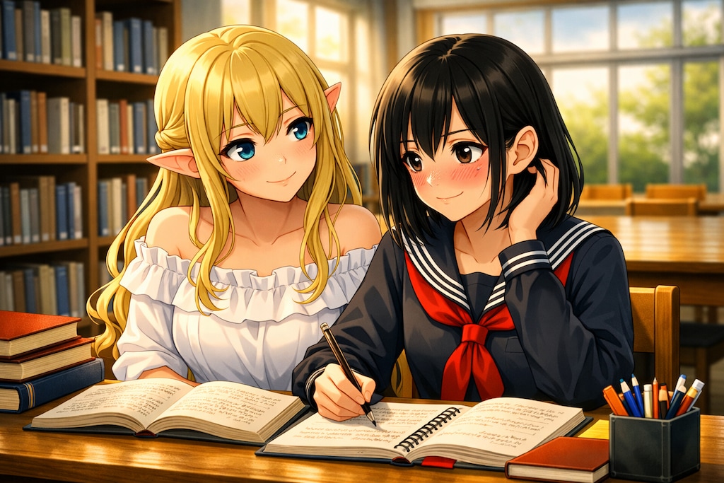 勉強中（図書館記念日　02）