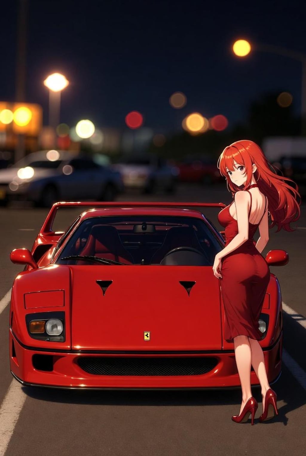 車と美女③