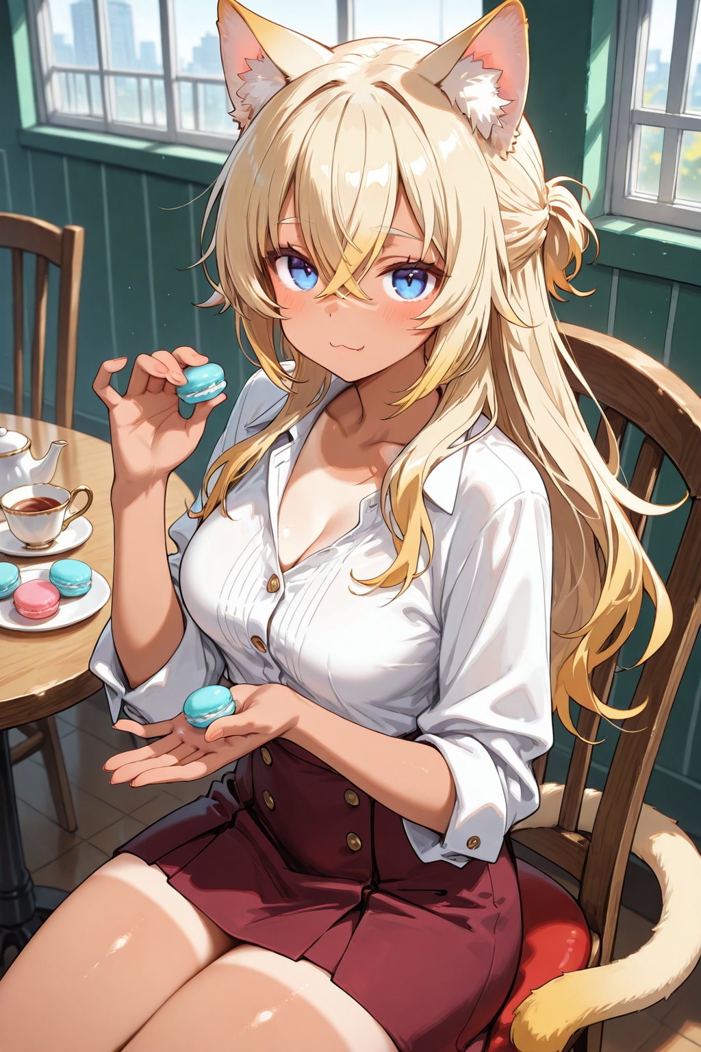 金髪ちゃんとカフェ