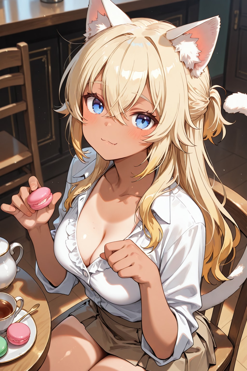 金髪ちゃんとカフェ