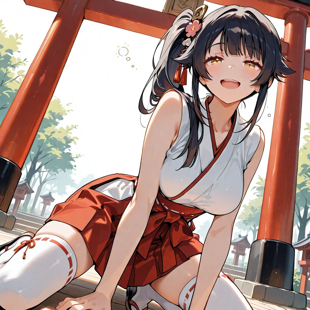 ごめんなさぁい、私……朝は弱くて。大丈夫でしたか？　あ？朝から元気になっちゃってますねぇ♡