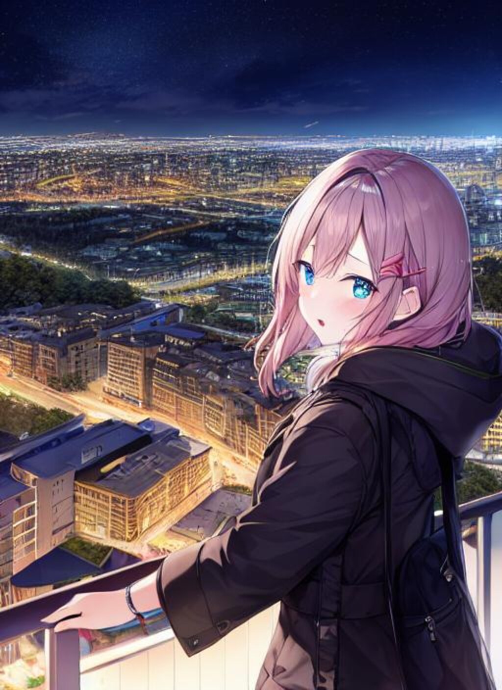 夜景を眺めて