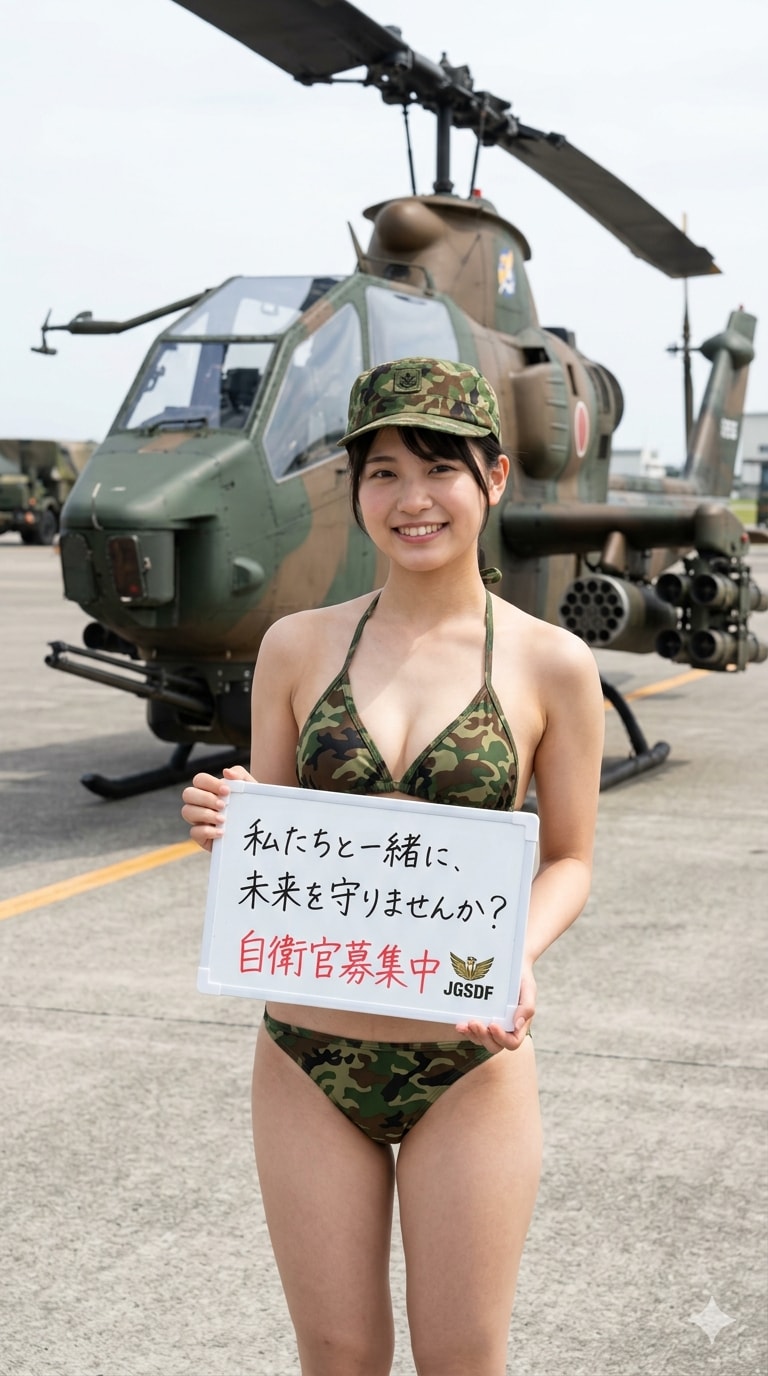 ２７日の女性陸上自衛官