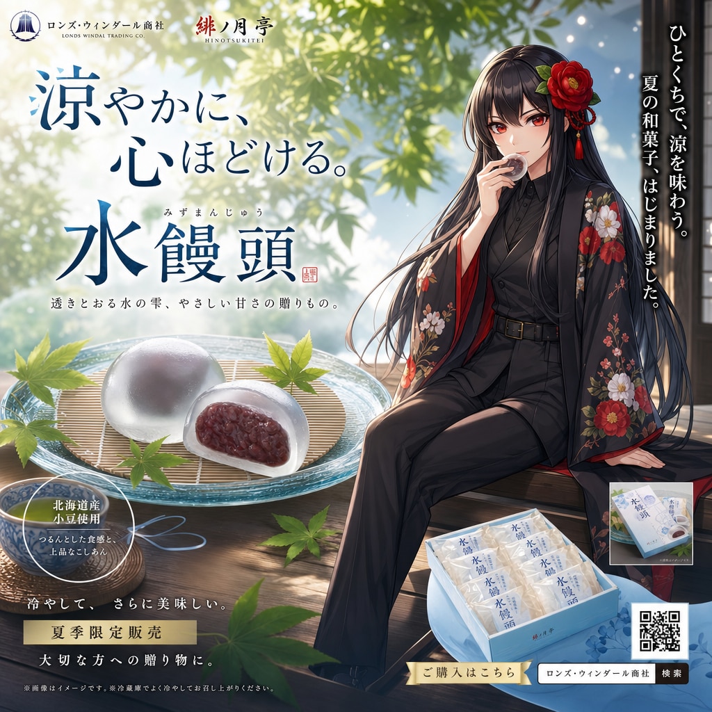 水饅頭とツバキの広告