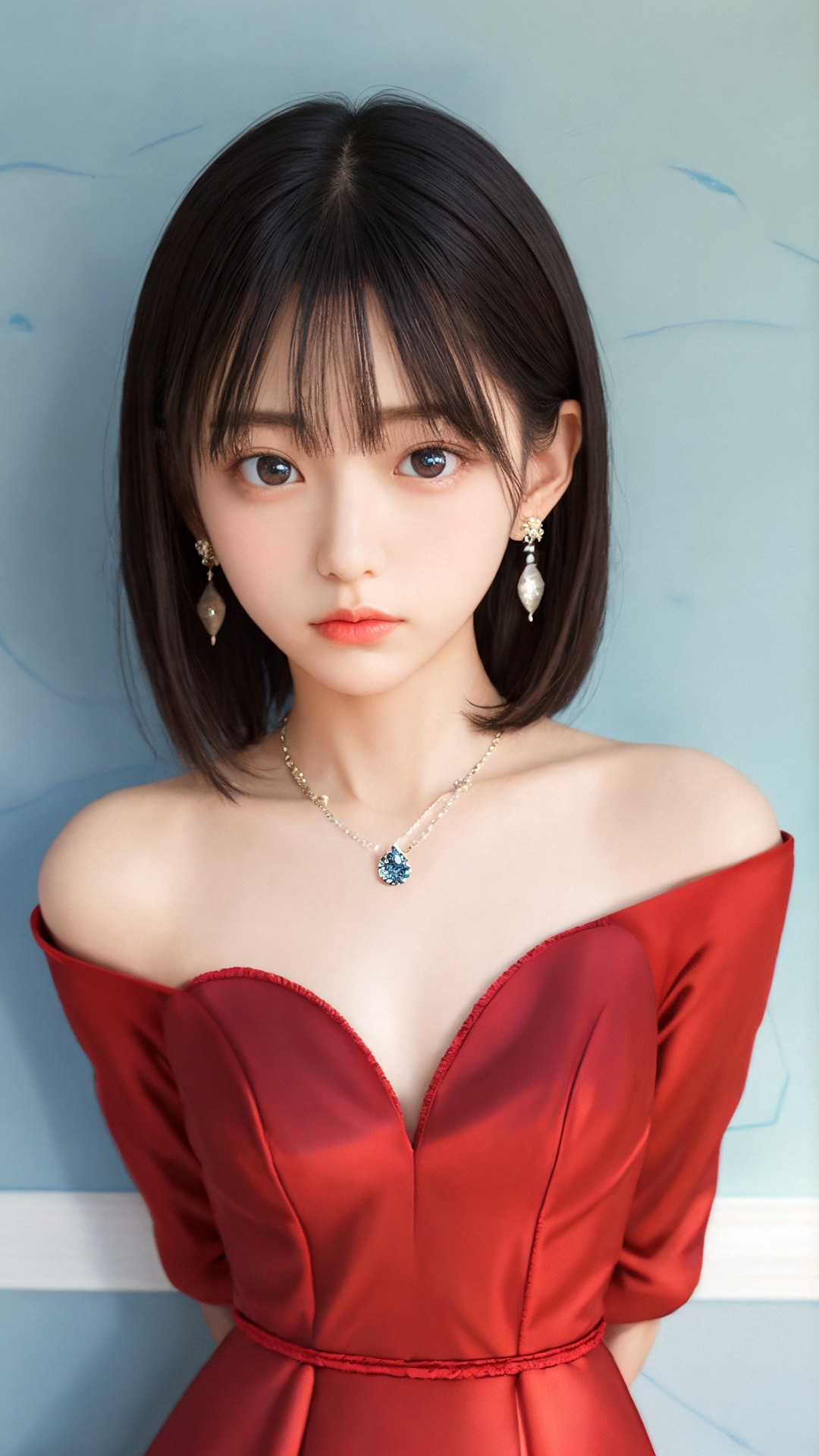 赤ドレス