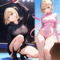 金髪ショート新体操美少女 4枚目