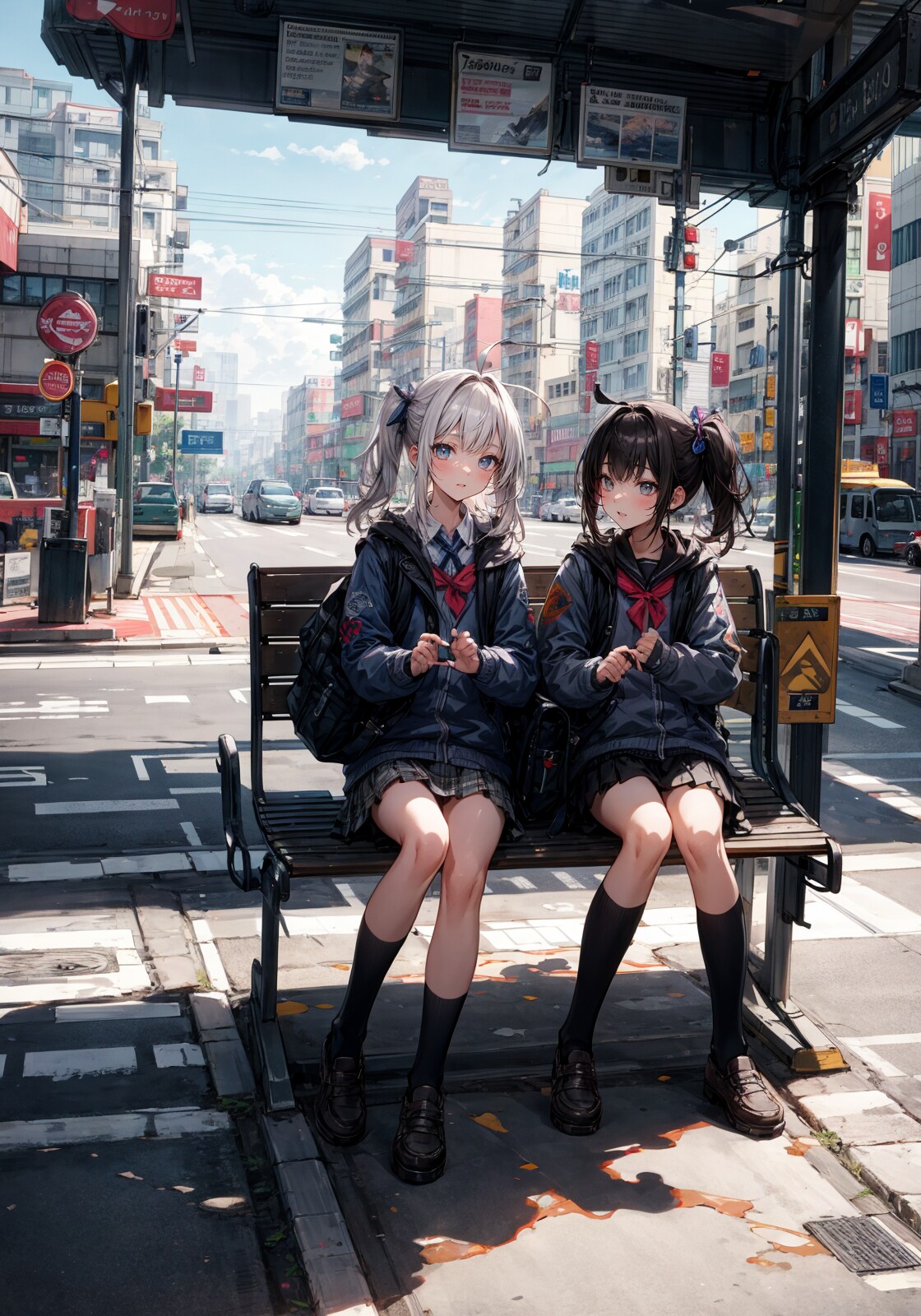 とある午後のバス停にて