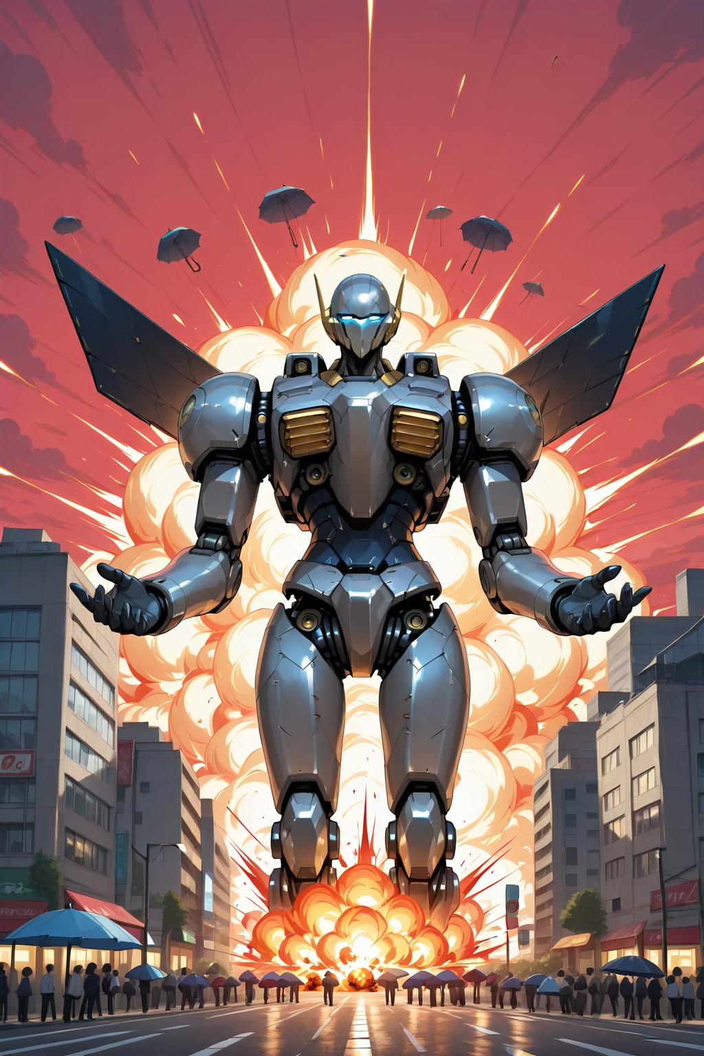 巨大ロボ襲来！ | の人気AIイラスト・グラビア