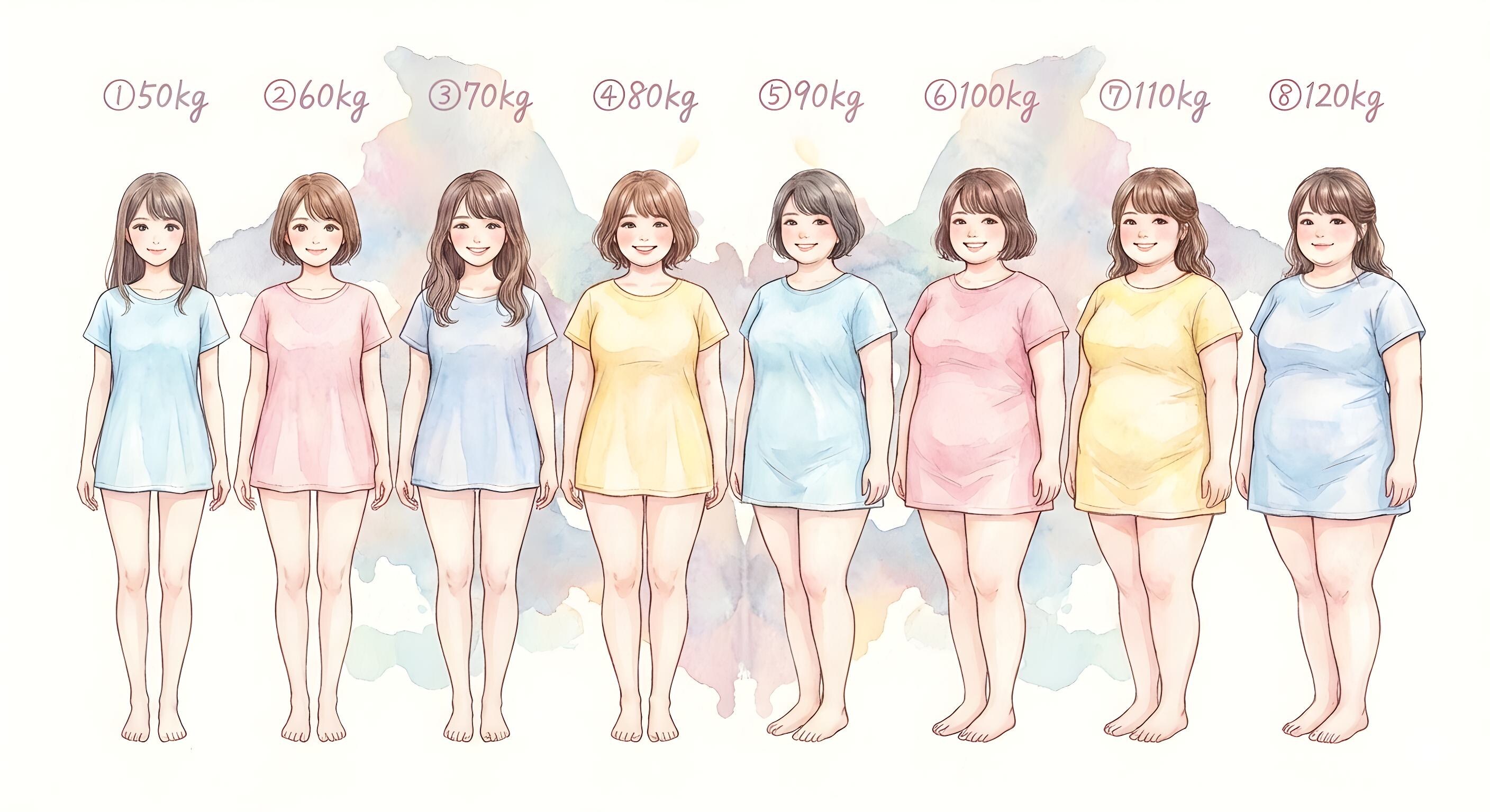あなたが好きな女性の体型はどれですか？