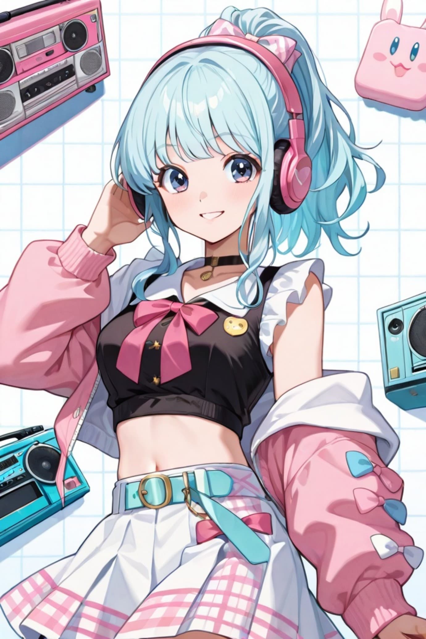 青髪ちゃん | の人気AIイラスト・グラビア