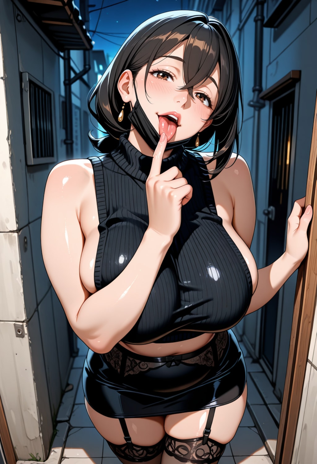 路地裏の熟女