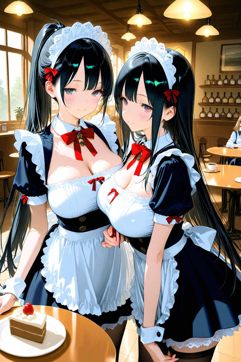 Wメイド | の人気AIイラスト・グラビア