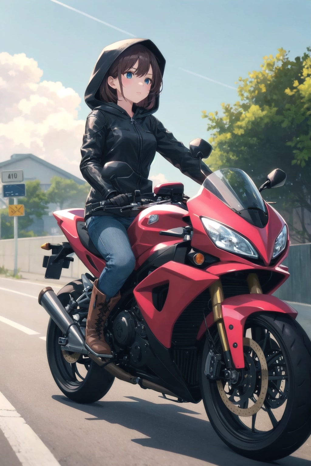 バイクと女の子