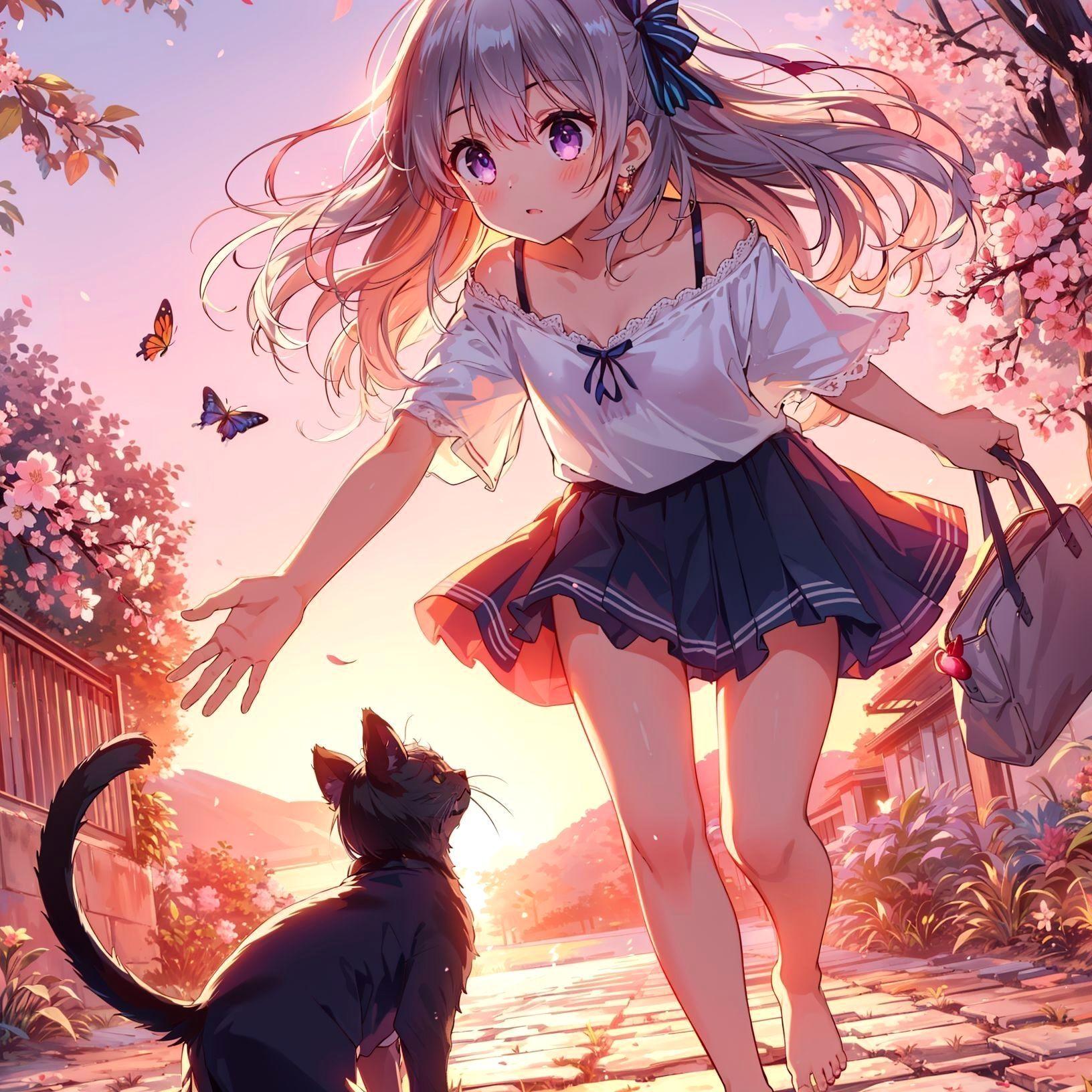 桜色の街で迷い猫