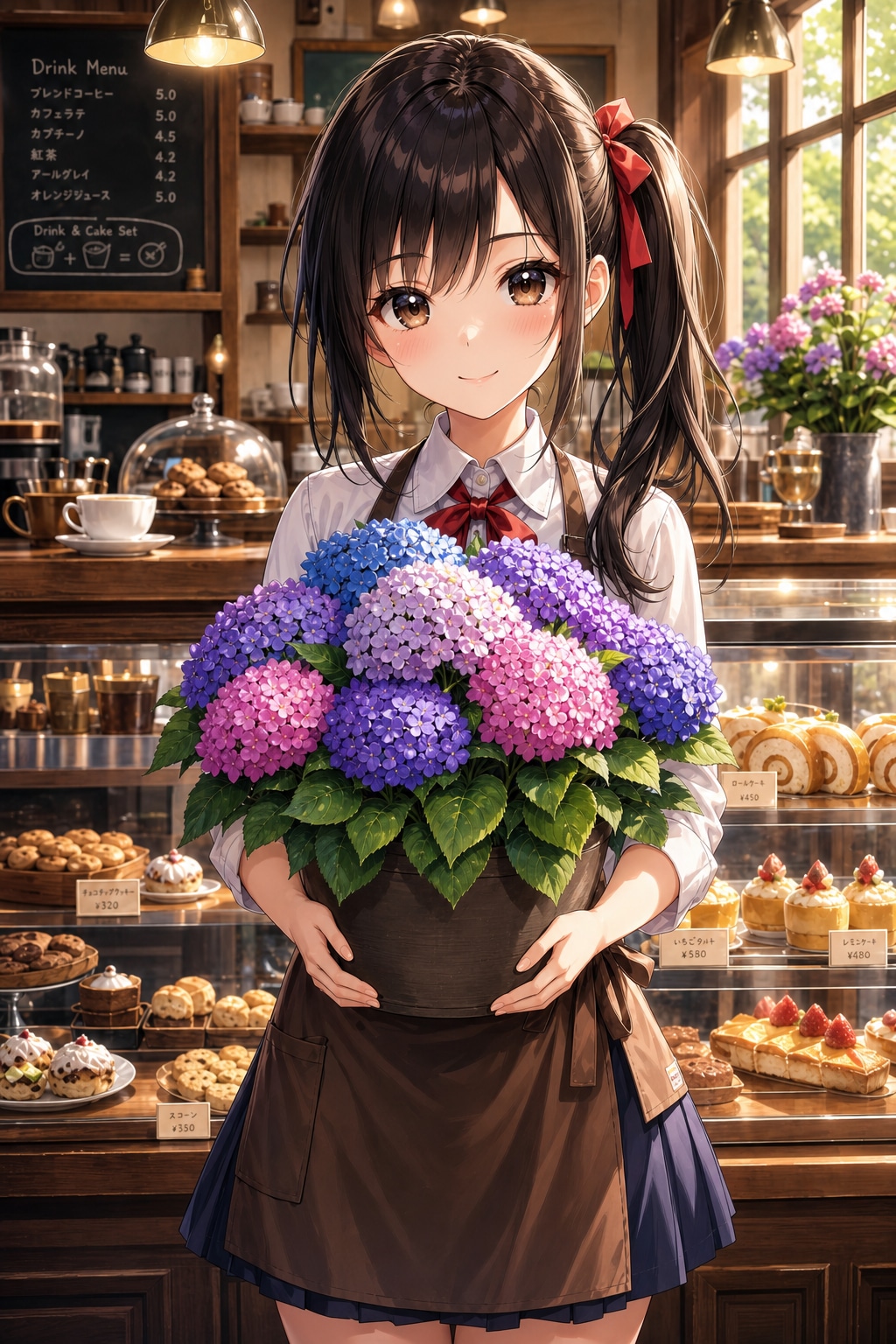 鉢植えの紫陽花