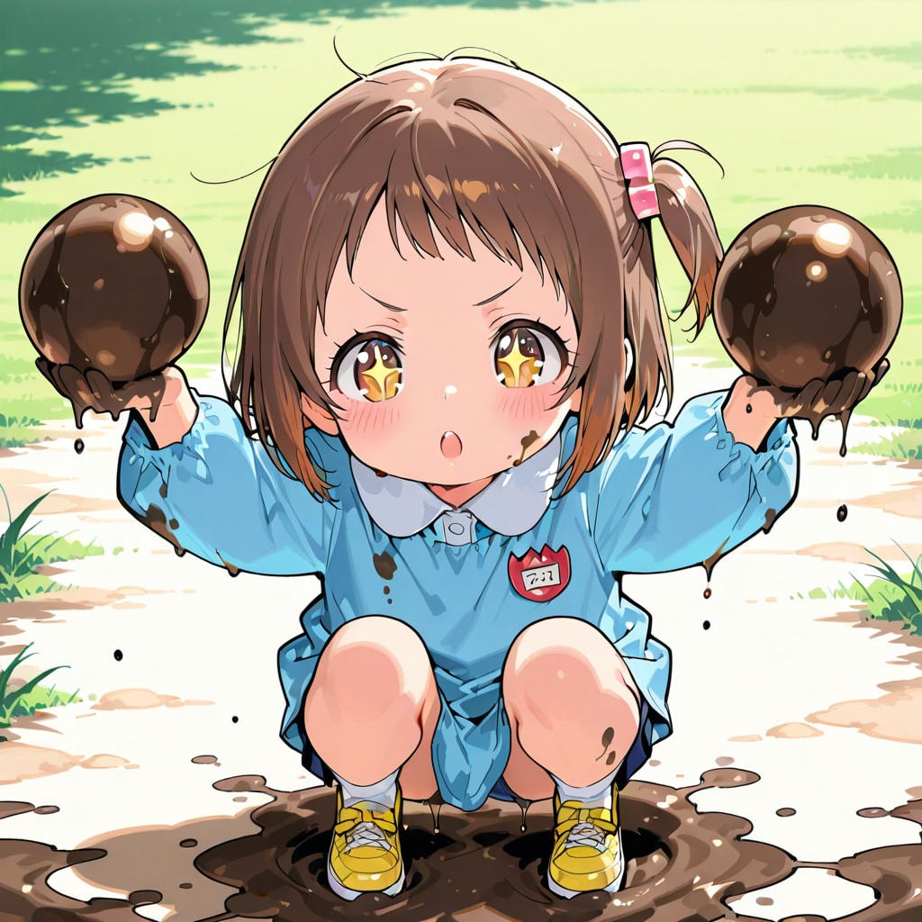 泥団子職人の朝は、早い。