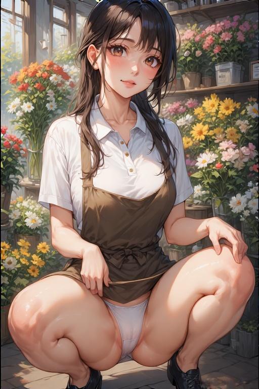 フラワーショップ幼馴染ハプニングパンチラ画像集