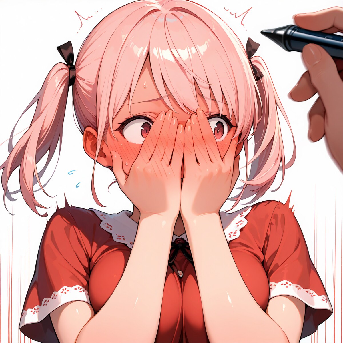 恥ずかしい赤面女子 2 | の人気AIイラスト・グラビア