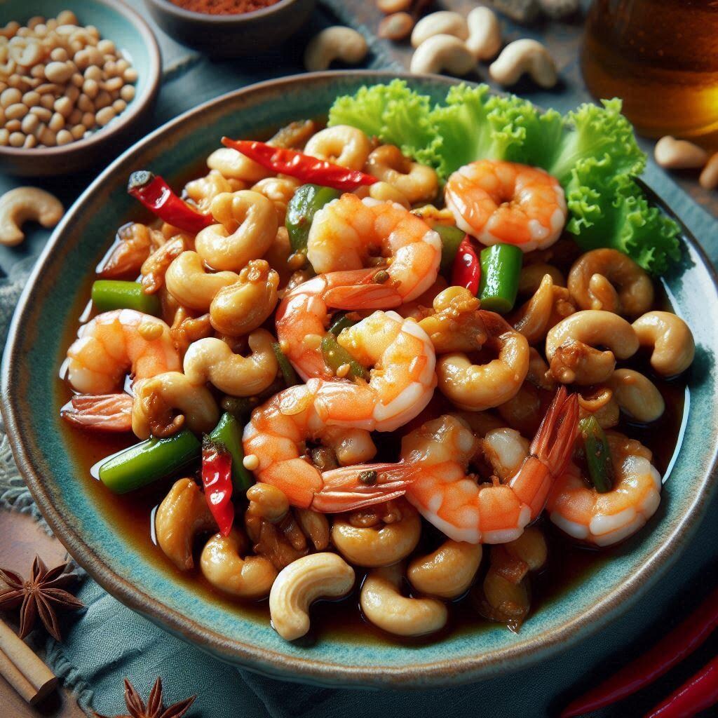 海老とカシューナッツの甘辛炒め