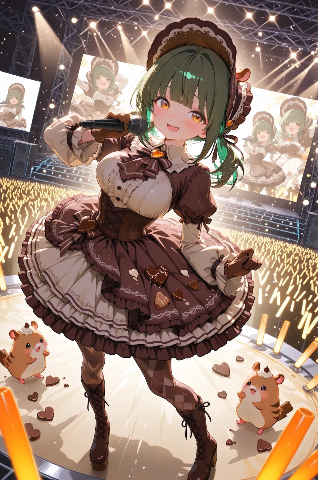 チョコっと食べながら歌っていいですかっ？