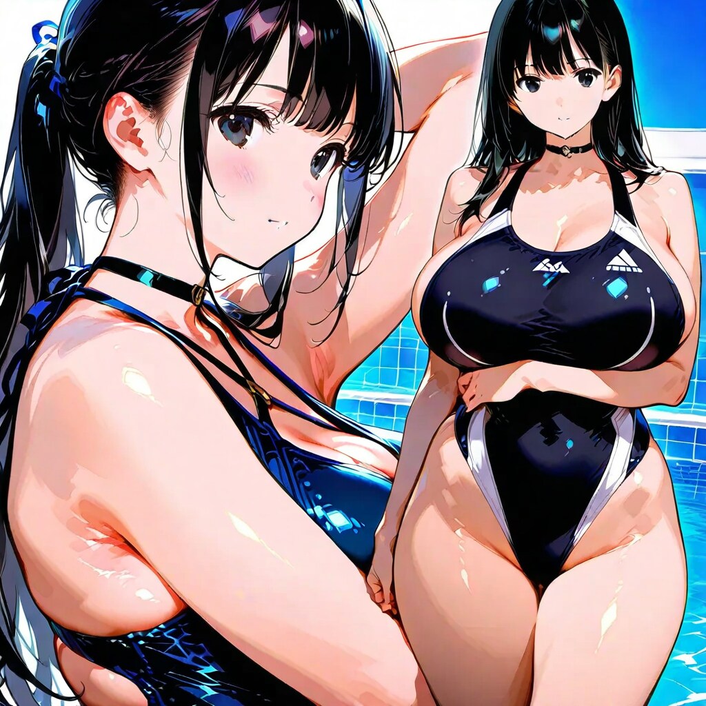 新妻の水泳授業