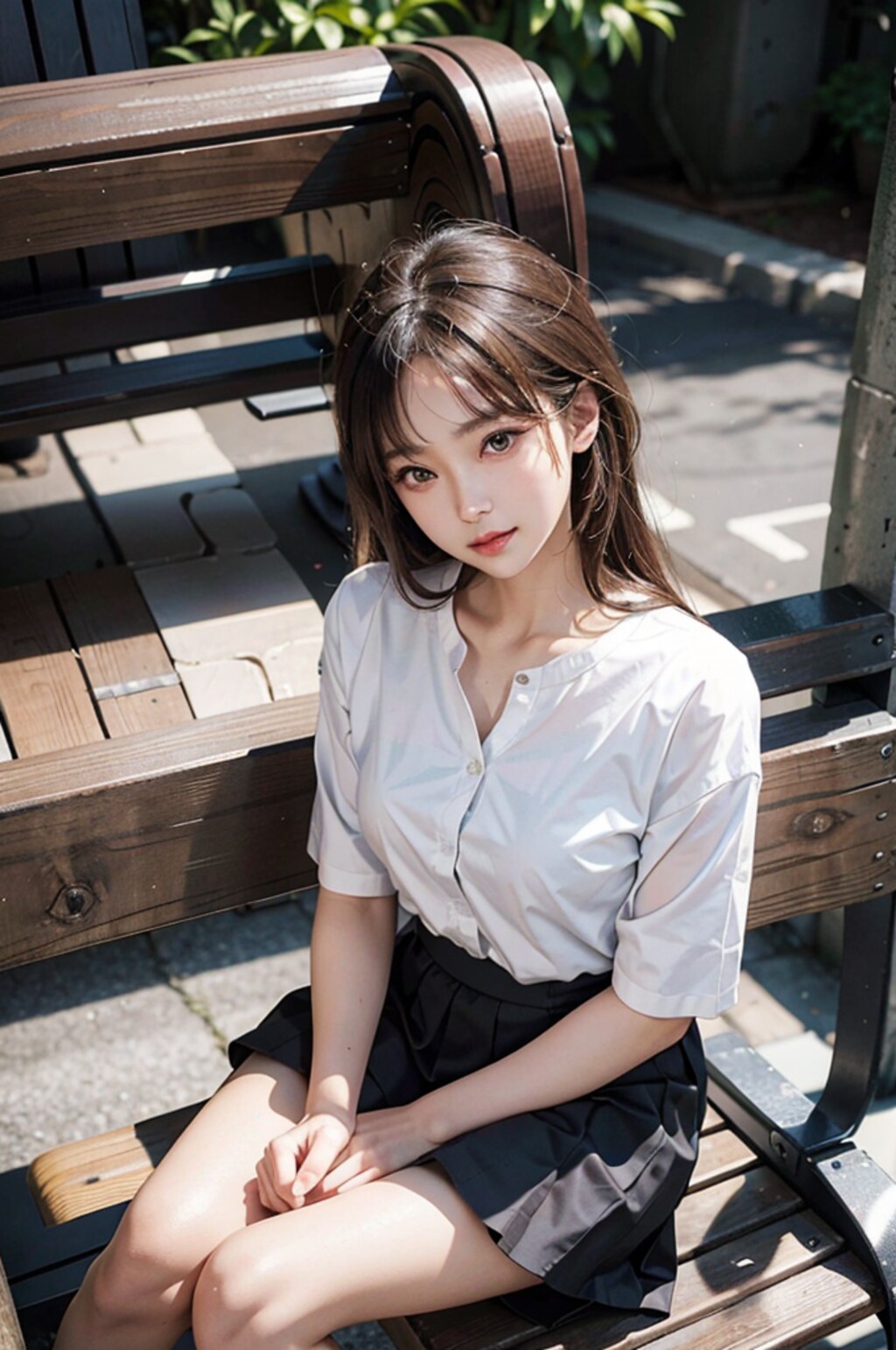 @公園のベンチ