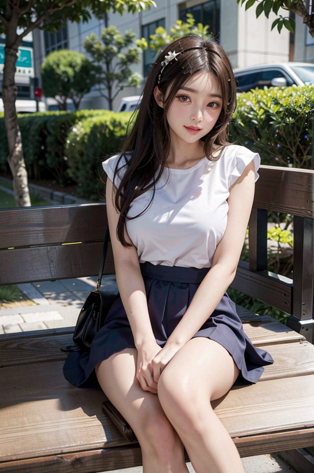@公園のベンチ